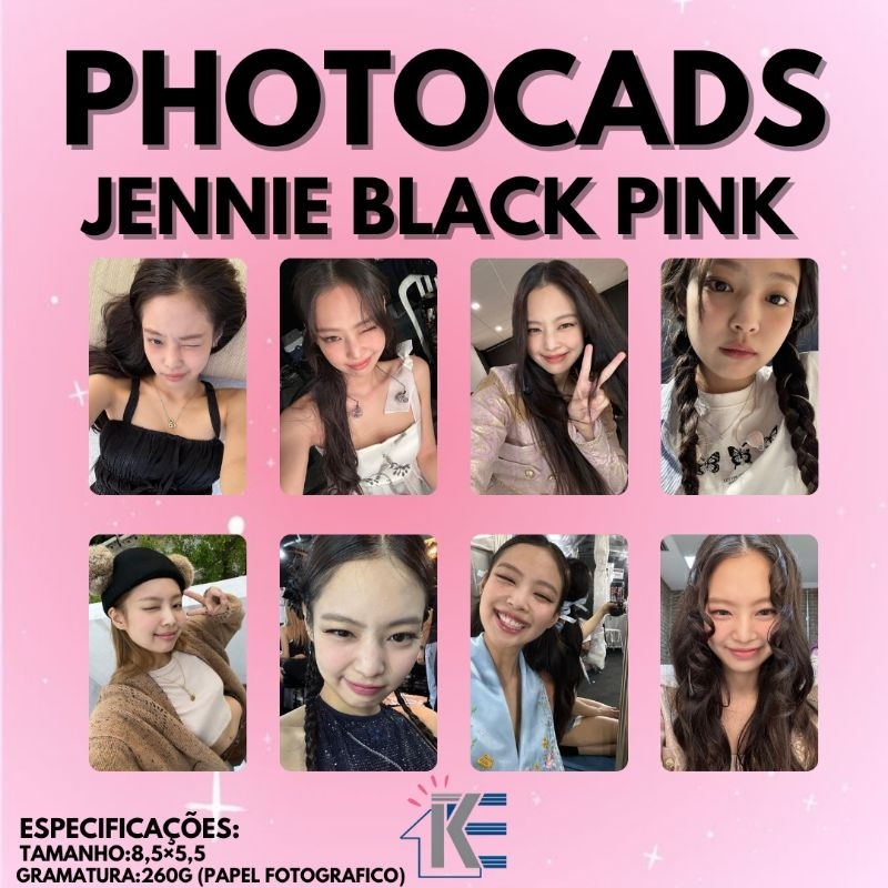 Kit de Photocards Jennie Black pink Kpop | Shopee Brasil