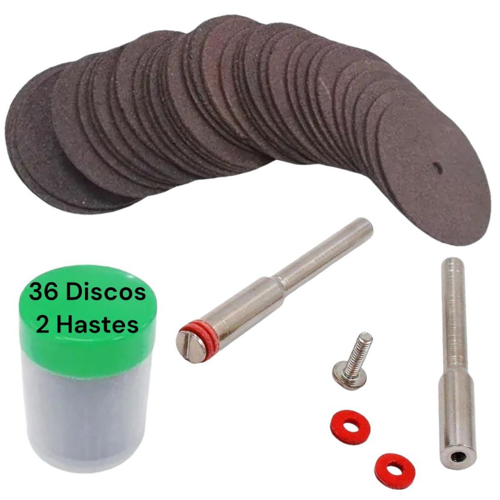 Kit Disco Corte Fino 24mm Com Haste Mini Micro Retifica Furadeira ...