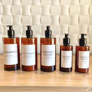 Kit banheiro com frasco 500ml e 250ml