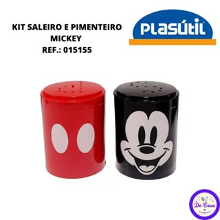 Kit Saleiro e Pimenteiro empilhável Disney Mickey Plasútil Ref.: 015155