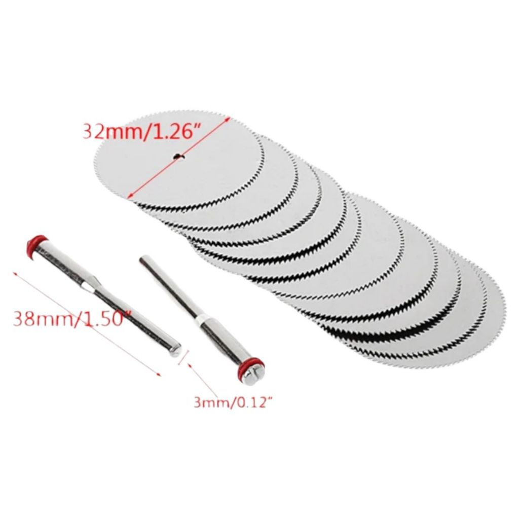 Kit Disco De Corte Serra Mini 32mm Micro Retifica E Furadeira