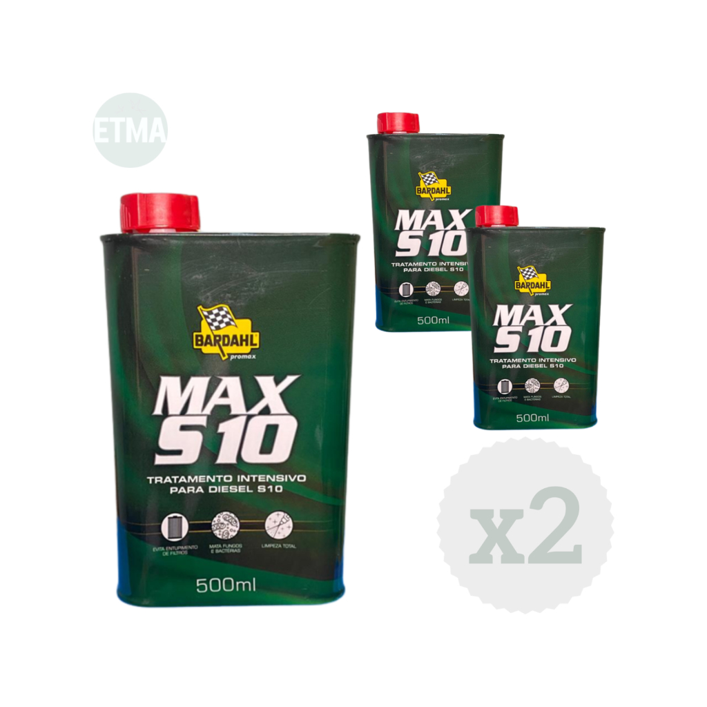 KIT x 02 Aditivo para motor Diesel - Bardahl Max S10 500ml | Shopee Brasil