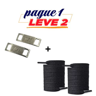 2 Pares AF1 Fivela De Metal + 1 Par de Cadarço Leve 2 Pague 1