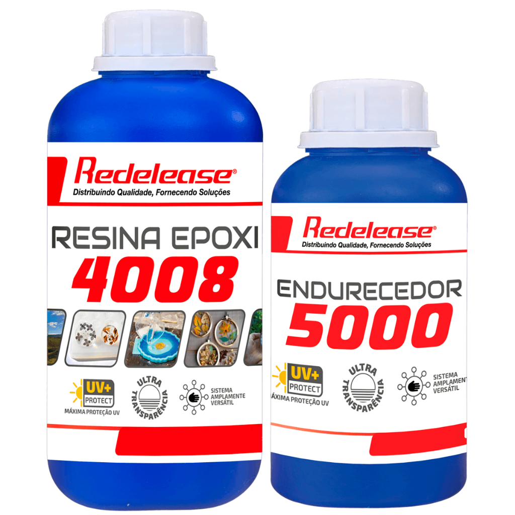 Resina Epoxi 4008 Redelease Baixa Viscosidade ULTRA TRANSPARENTE e Proteção UV