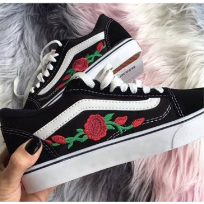 Tênis Casual Vans Old Skool Floral Feminino Flor - A Pronta Entrega.