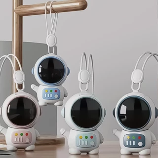 Mini Ventilador de Pendurar no Pescoço Portátil com Cordinha Personalizado Astronauta com Cabo USB