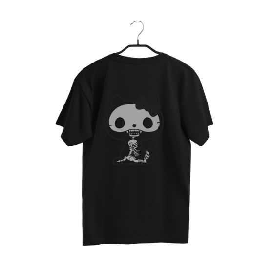 Camiseta Feminina Hello Kitty Skull Gotic