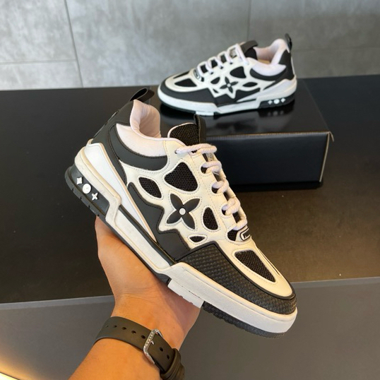 Tênis Masculino Louis Vuitton LV 54 Sneaker Confortável Preto/Branco