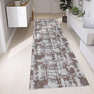 Tapete Passadeira de Cozinha Quarto 2,00m x 45cm Geométrico Antiderrapante para Corredor Emborrachada