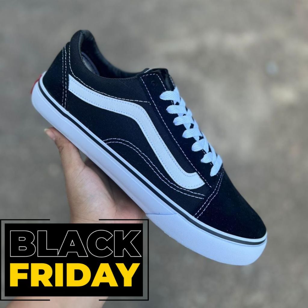 Tênis VNS Old Skool Vulcanizado preto e branco Casual masculino e feminino  vans