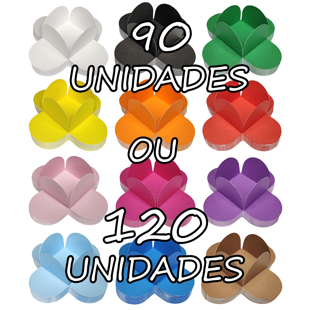 Forminhas 4 Pétalas Para Doces Brigadeiros Festas Aniversários