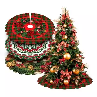 Saia Base Tapete Para Árvore De Natal Enfeite Decoração 70cm