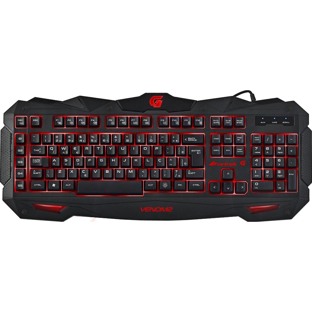 Teclado Gamer Multimídia SPIDER VENOM 2 GK-705 Preto/Vermelho