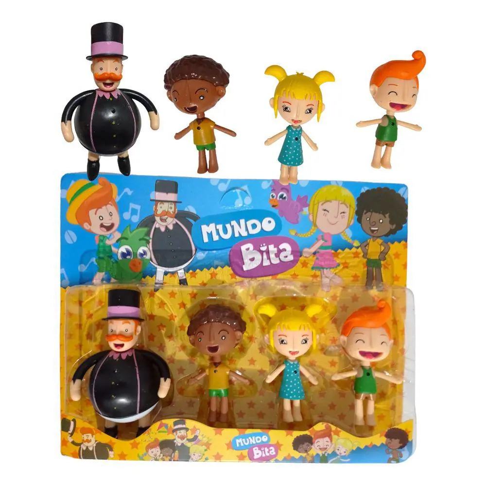 Kit 4 Bonecos Mundo Bita Cartelado Brinquedo Infantil Bita | Shopee Brasil