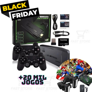 Videogame Stick 20MIL JOGOS - 2 Controles Sem Fio Console Original Portatil Jogos Retro Antigo