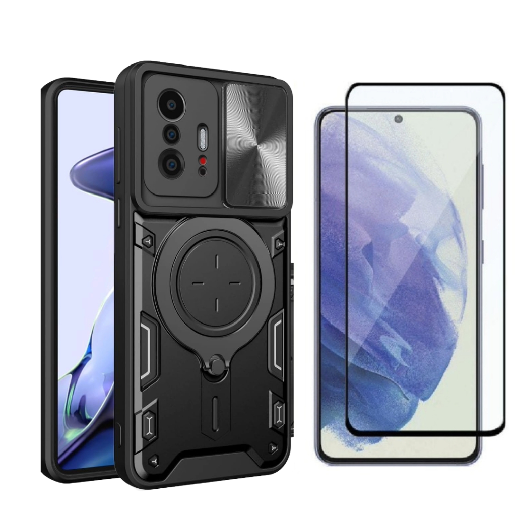 CAPA RESISTENTE COMPATIVEL COM XIAOMI MI 11T/11T PRÓ + PELICULA 3D