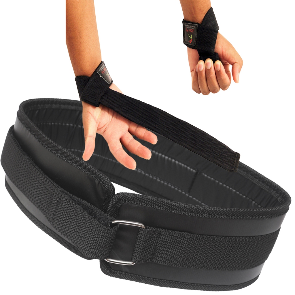 Cinto Musculação Para Agachamento Levantamento De Peso + Fita Strap ...