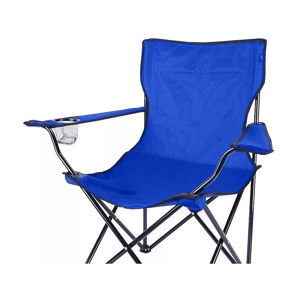 Cadeira Camping Pesca Dobrável Praia Porta Copo E Sacola