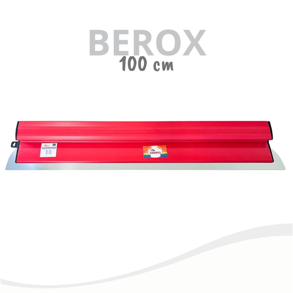 Desempenadeira Berox Compel 100cm Aço Inox com Lâmina Flexível Lisa ...