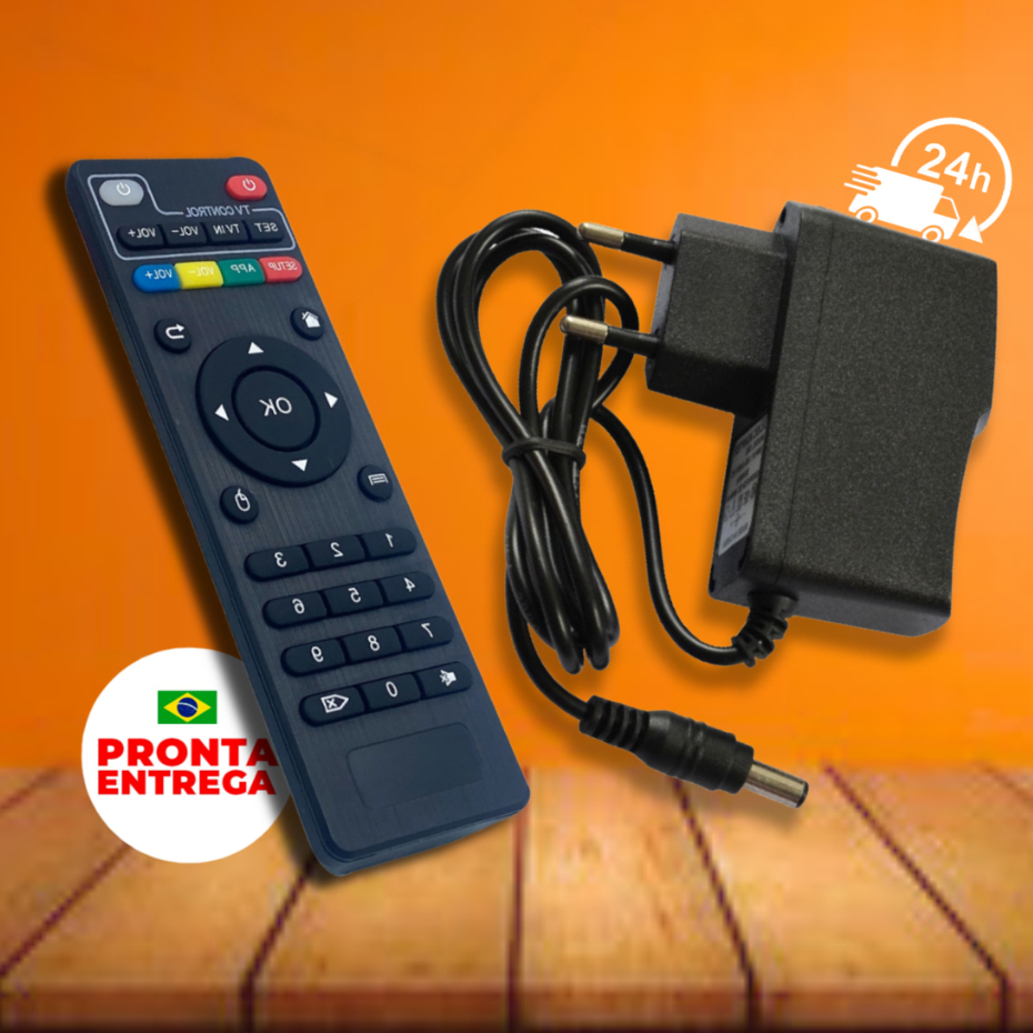 Controle e Fonte Para TV Box 4K MXQ MX9 5G Pro Super Varios Modelos
