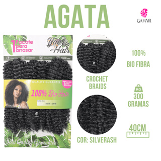 Cabelo Cacheado Afro -Bio Fibra - Para Crochet Braids - Agata - Importado -  40CM/300Gr