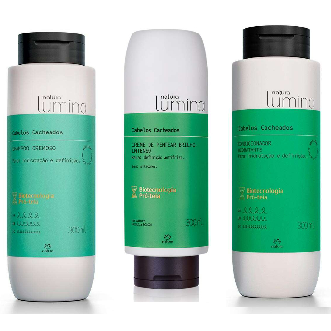 Kit Natura Lumina Shampoo e Condicionador e Creme para Cabelos ...