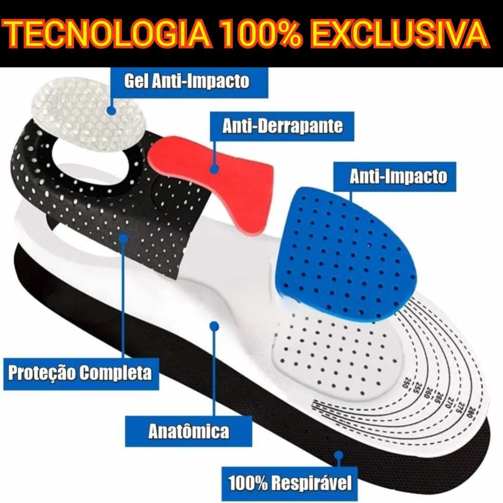 Palmilha Gel Para Quem Trabalha Até 10 Horas Em Pé Ortopedica Conforto ...