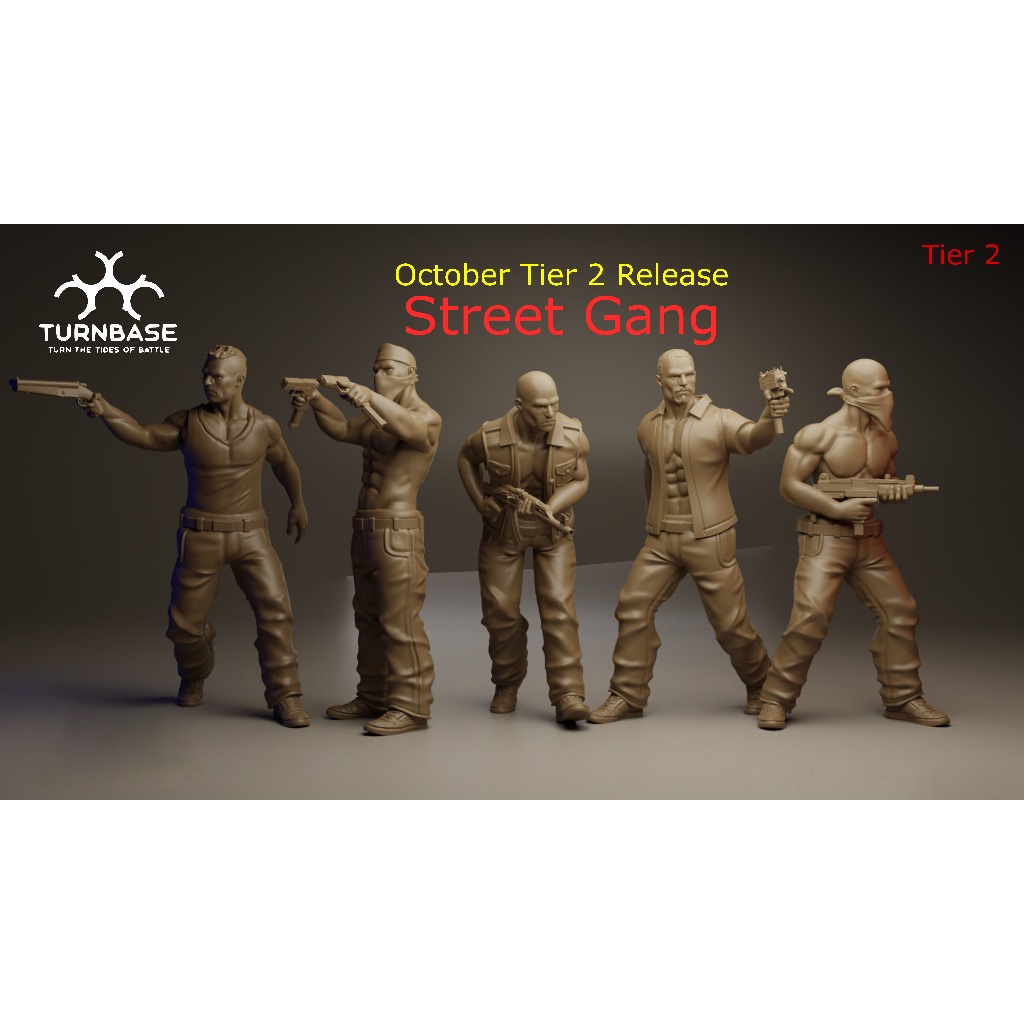 Kit Miniaturas Street Gang para Wargames Modern Warfare Militia Bolt ...