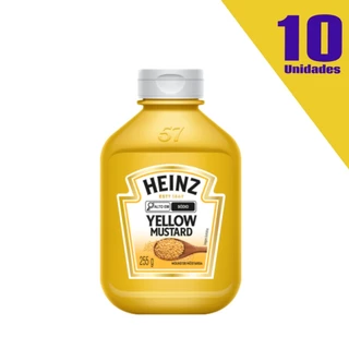 Kit com 10 Mostarda Heinz Tradicional 255g
