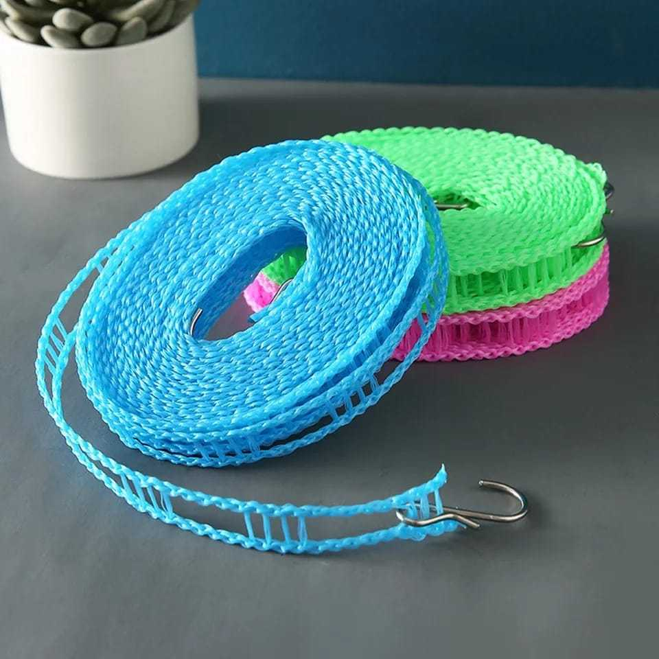 Corda Para Varal De Nylon 5 Metros Secagem De Roupas Anti-Vento ...