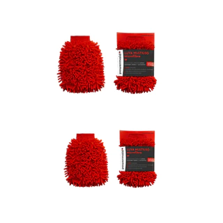 Kit Duas Luvas Multiuso Microfibra 100% Limpeza Lavagem Carro Moto e Geral