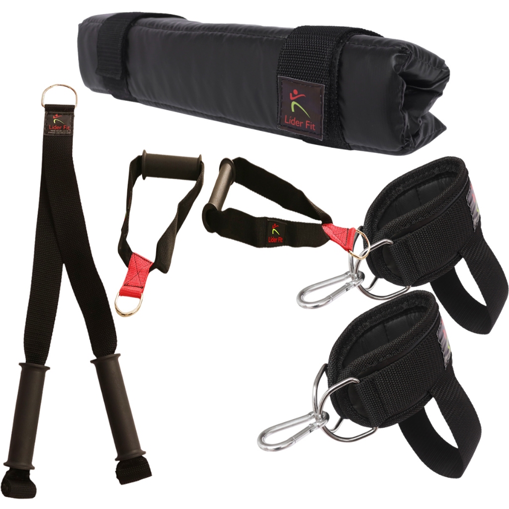 Kit Musculação Puxador Triangulo Puxador Academia Corda Tríceps Academia Crossover