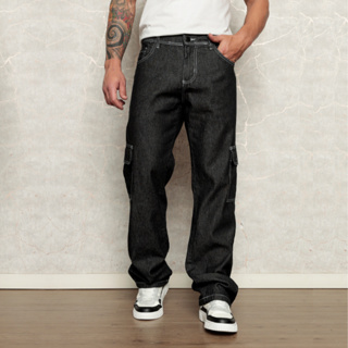 Calça Jeans Masculina Estampada Paródia High Street Divertida Solta Reta  Casual y2k