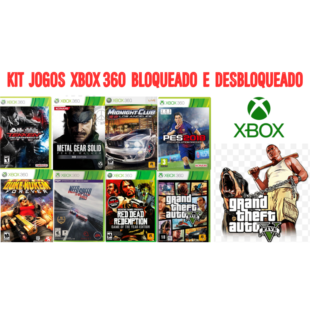 KIT JOGOS XBOX 360 BLOQUEADO E DESBLOQUEADO Shopee Brasil