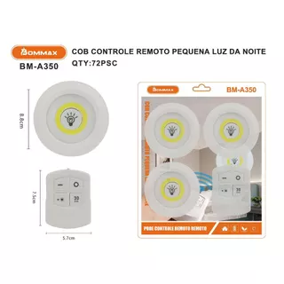 Kit 3 Lâmpada luminaria Led Luminária Sem Fio com Controle - A350
