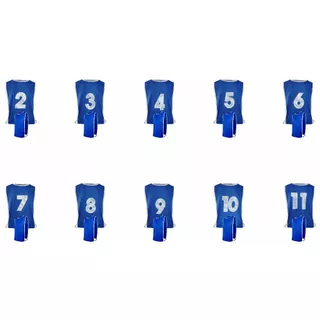 Kit Com 10 Coletes Futebol Numerado nº 2 ao 11 Tamanho único adulto