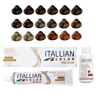 Coloração Itallian Color + Emulsão Oxi de 20 Volumes | Parte 1