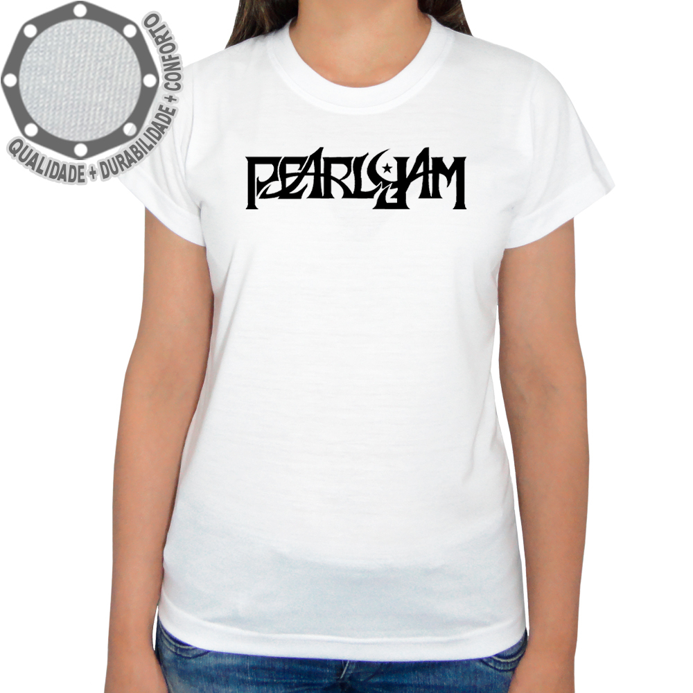 T-shirt preta Logo Pearls