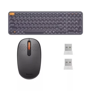 Kit Teclado Baseus K01b + Mouse Baseus F01b Sem Fio 2,4Ghz Bluetooth