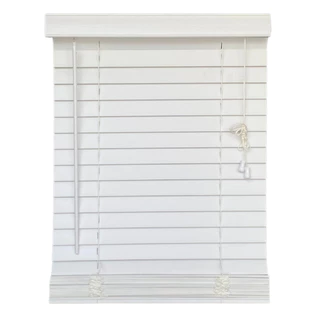 Persiana Horizontal Pvc 50mm Forest Branca 60 (L) X 160 (A) C/ Bandô 0,60 x 1,60 Tipo Madeira - Luxo