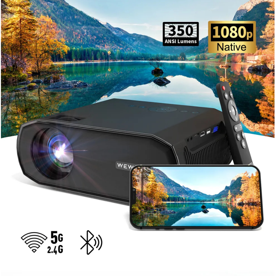 Projetor Wewatch V50 Pro 350ansi 1080p Nativo Hdmi Bluetooth | Shopee ...