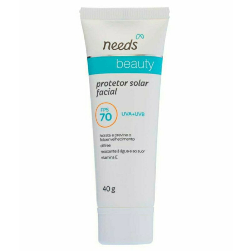 Protetor Solar Facial Needs Beauty Oil-Free FPS 70 40g | Shopee Brasil