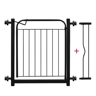 Grade Portão Portãozinho Proteção Pet Cães Cachorro Criança 69 A 84 Cm Preto