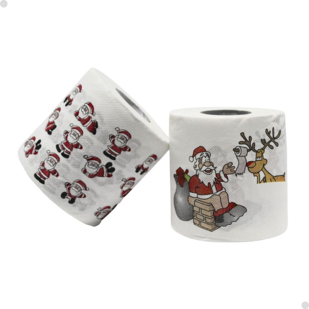 Papel Higiênico Natalino Papai Noel Para Decoração De Natal
