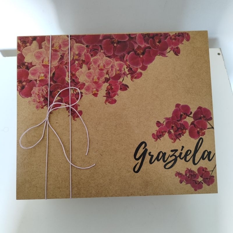 Caixa de MDF Personalizada Retangular para Presente, Casamento, etc