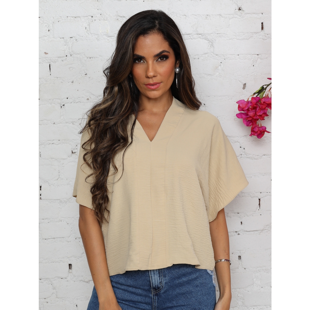 blusa feminino tecido duna v