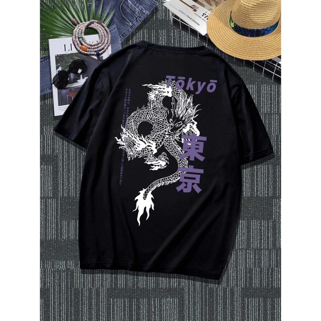 CAMISETA MASCULINA DRAGÃO TOKYO JAPÃO