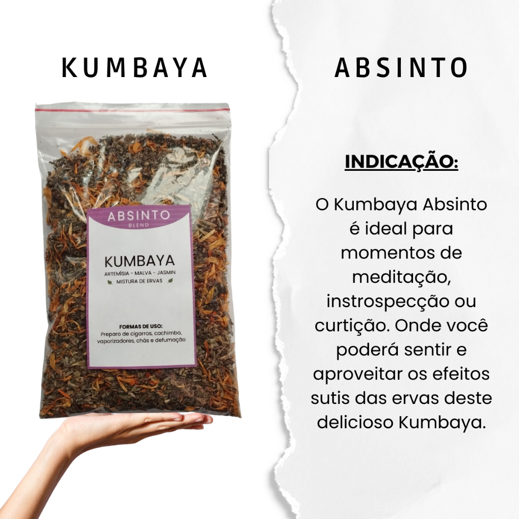 Kumbaya Absinto Blend Ervas e Flores pacote com 25g Shopee Brasil