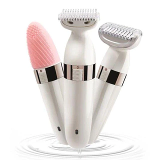 Aparador de Pelos Feminino Maquininha de raspar 3 em 1 kemei KM-3204 Recarregável Bivolt