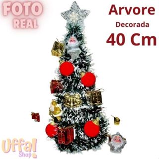 BFYDOAA Mini árvore de Natal branca de 60 cm, pequenas árvores de Natal  para decoração de casa de Natal de mesa, mini árvore de Natal artificial